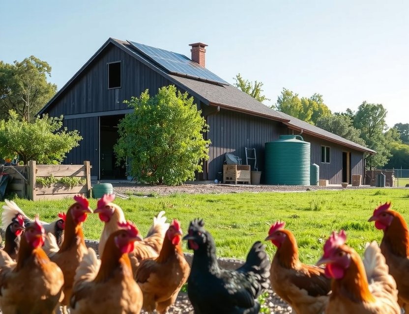 Solar panels and regenerative fields at Playmodex, illustrating sustainable agriculture Seville and eco-friendly practices.